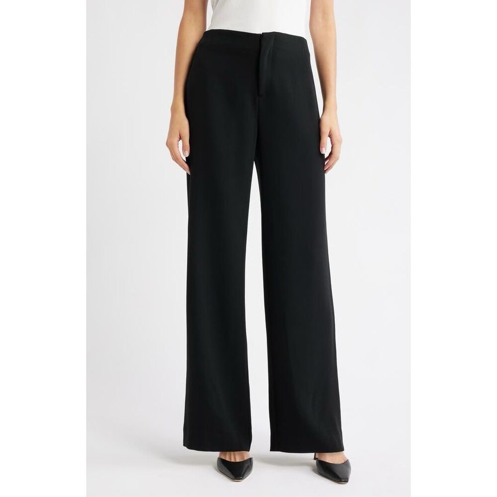 Reformation Vida High Waist Wide Leg Crepe Pants Size 12